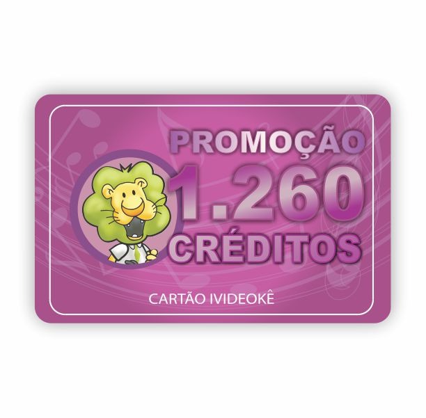 Cartão pré-pago 1260 créditos. (LIBERAÇÃO ONLINE) | Videoke